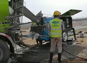 上海寶冶雄安新區(qū)基坑支護(hù)濕噴機(jī)施工現(xiàn)場